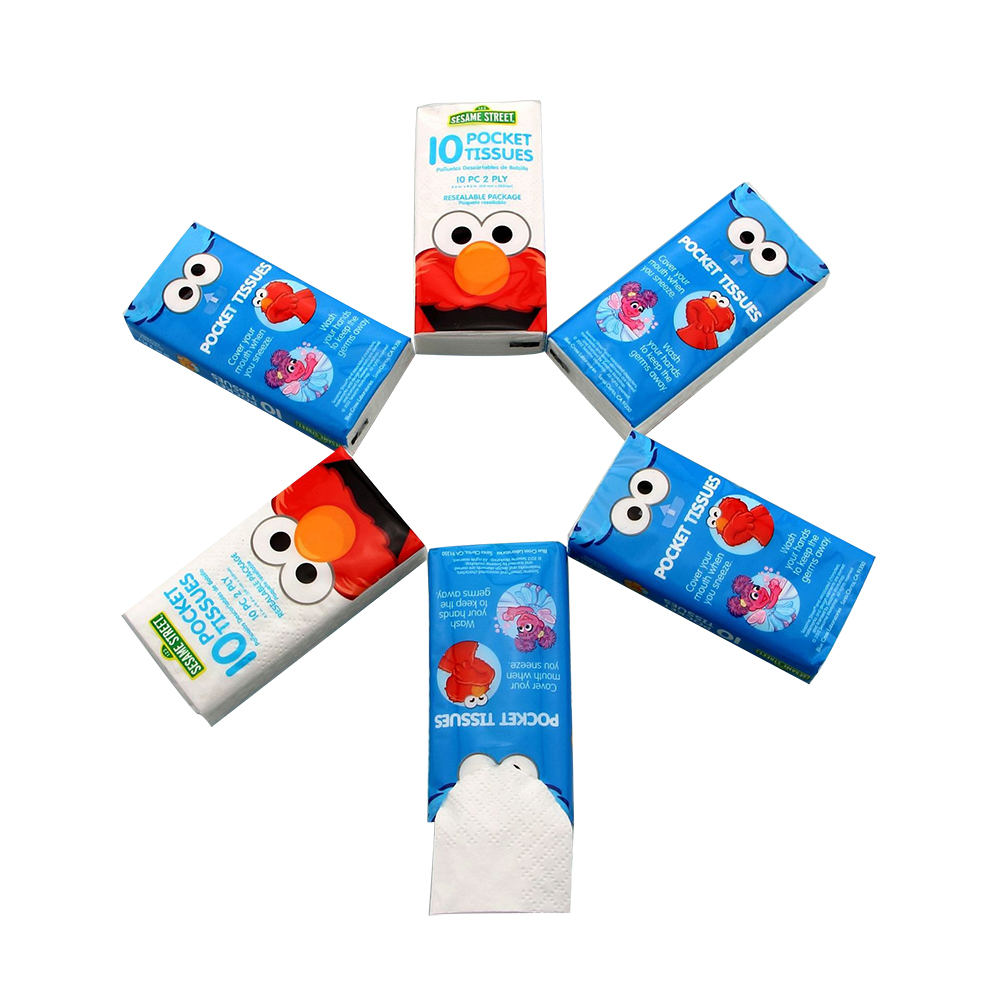 HH-1113 mini travel tissue pack with logo printed