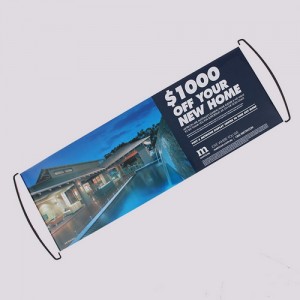 LO-0027 Promotional retractable hand-held scroll banners