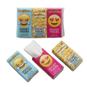HH-1113 mini travel tissue pack with logo printed