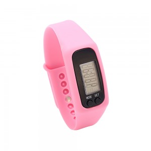 Factory Supply China OEM New Silicone Ion Pedometer Watch