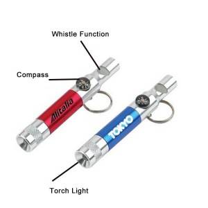 branded whistles with key rings