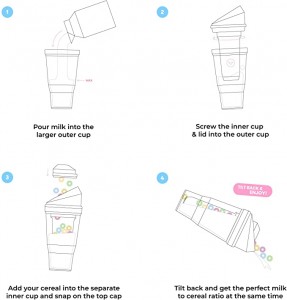 HH-0733 Custom portable cereal cups