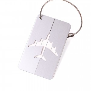 BT-0257 aluminum luggage tags with engraved logo