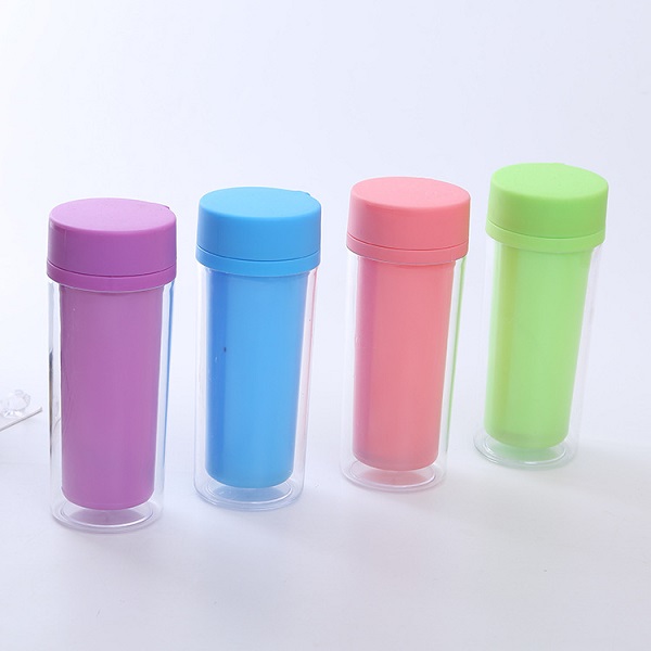 Branded logo double wall plastic bottle